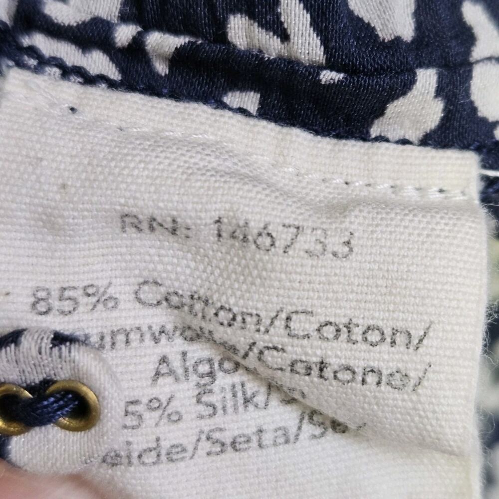 MIRTH Farrar Blouse L Blue Handmade Coastal Cowgirl Cotton Silk Prairie Luxury - Picture 12 of 16